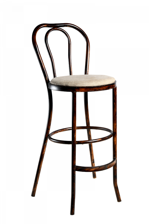 כיסא בר טונט בצבע אגוז