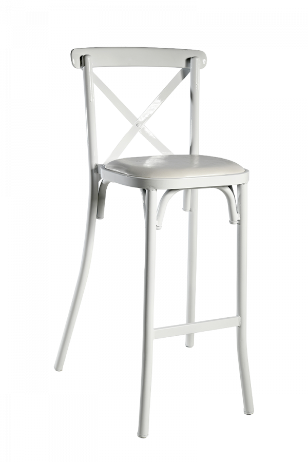 כיסא בר קרוס לבן